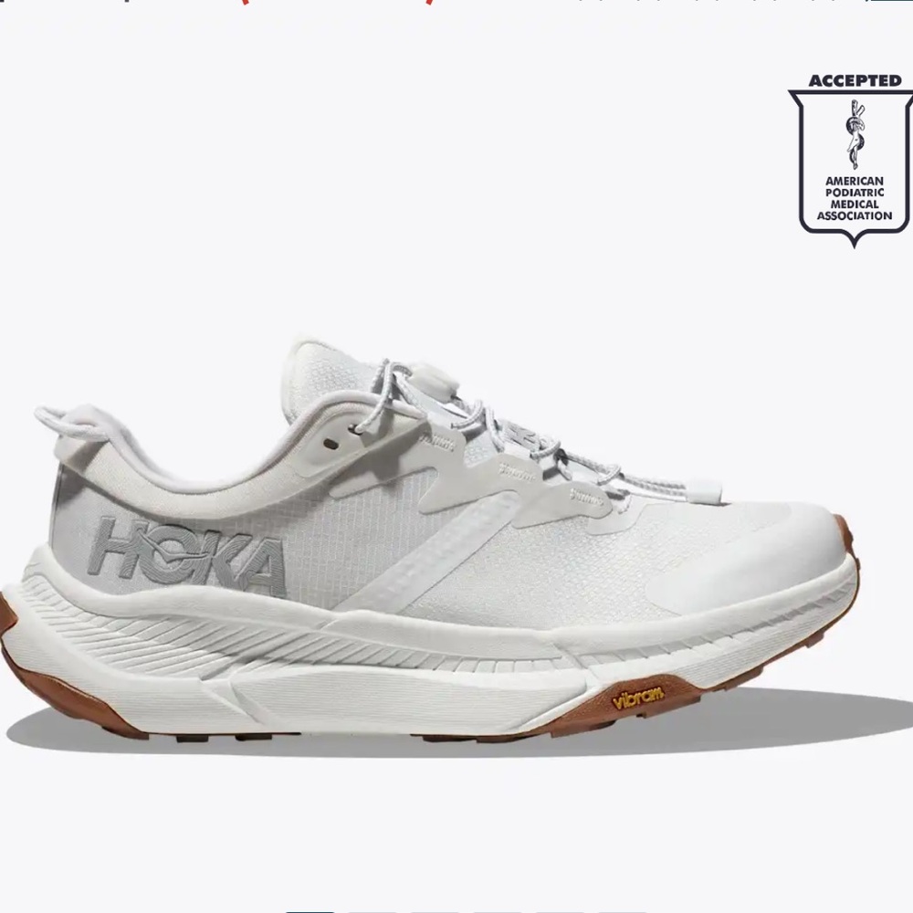 HOKA Women's Transport White Athletic Walking Shoes Sneakers Size 9.5 B NEW - Picture 2 of 16